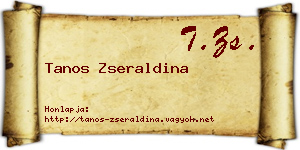 Tanos Zseraldina névjegykártya
